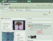 Tablet Screenshot of dragona742.deviantart.com