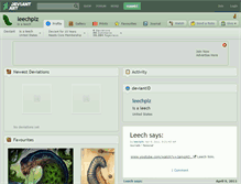 Tablet Screenshot of leechplz.deviantart.com