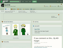 Tablet Screenshot of du-e150.deviantart.com