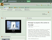 Tablet Screenshot of beans-ocg.deviantart.com