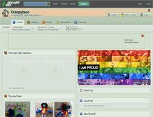 Tablet Screenshot of creepytaco.deviantart.com