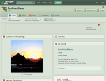 Tablet Screenshot of fernfrondllama.deviantart.com