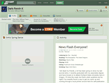Tablet Screenshot of dark-fenrir-x.deviantart.com