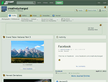 Tablet Screenshot of creativelycharged.deviantart.com