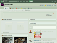 Tablet Screenshot of deadlywhispers.deviantart.com