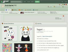 Tablet Screenshot of musicmaniac112.deviantart.com