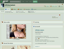 Tablet Screenshot of infinitecreature.deviantart.com