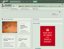 Tablet Screenshot of greyxbird.deviantart.com