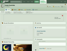 Tablet Screenshot of moon-bunnies.deviantart.com