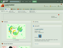 Tablet Screenshot of leaderwolfgirl.deviantart.com