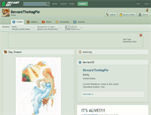 Tablet Screenshot of bewarethemagpie.deviantart.com