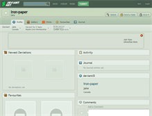 Tablet Screenshot of iron-paper.deviantart.com