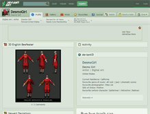 Tablet Screenshot of desmogirl.deviantart.com