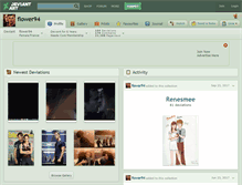 Tablet Screenshot of flower94.deviantart.com
