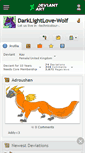 Mobile Screenshot of darklightlove-wolf.deviantart.com