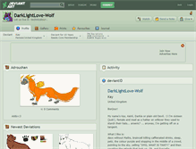 Tablet Screenshot of darklightlove-wolf.deviantart.com