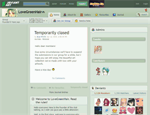 Tablet Screenshot of lovegreenhair.deviantart.com