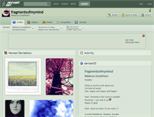 Tablet Screenshot of fragmentsofmymind.deviantart.com