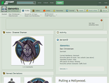 Tablet Screenshot of damontcs.deviantart.com