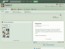 Tablet Screenshot of madzter13.deviantart.com