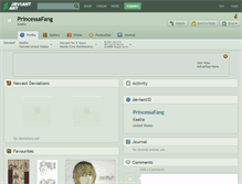 Tablet Screenshot of princessafang.deviantart.com