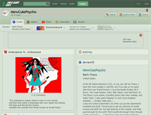 Tablet Screenshot of mewcutepsycho.deviantart.com