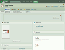 Tablet Screenshot of kumajiroplz.deviantart.com