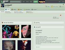 Tablet Screenshot of loviatar87.deviantart.com