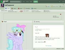 Tablet Screenshot of cattunalover.deviantart.com