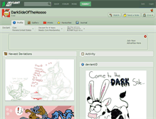 Tablet Screenshot of darksideofthemoooo.deviantart.com