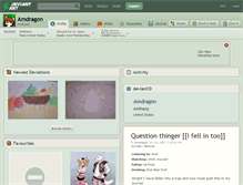 Tablet Screenshot of amdragon.deviantart.com