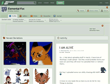 Tablet Screenshot of elemental-fox.deviantart.com