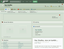 Tablet Screenshot of hac-studios.deviantart.com