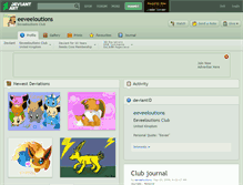 Tablet Screenshot of eeveeloutions.deviantart.com