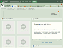 Tablet Screenshot of mhickey.deviantart.com
