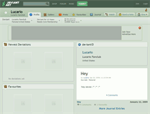 Tablet Screenshot of lucario.deviantart.com