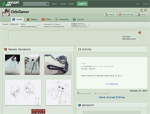 Tablet Screenshot of chibigamer.deviantart.com