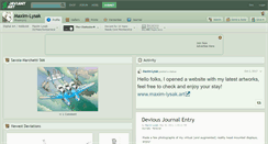 Desktop Screenshot of maxim-lysak.deviantart.com
