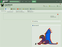 Tablet Screenshot of lizardworld.deviantart.com