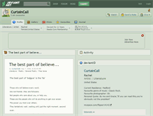 Tablet Screenshot of curtaincall.deviantart.com