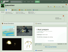 Tablet Screenshot of drakon45464.deviantart.com