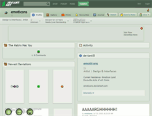 Tablet Screenshot of emoticons.deviantart.com