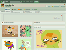 Tablet Screenshot of kitten-burrito.deviantart.com