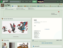 Tablet Screenshot of loutiger.deviantart.com