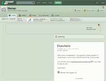 Tablet Screenshot of dieman.deviantart.com