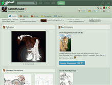 Tablet Screenshot of naomithewolf.deviantart.com