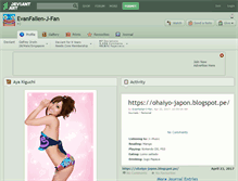 Tablet Screenshot of evanfallen-j-fan.deviantart.com