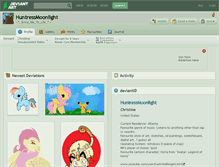 Tablet Screenshot of huntressmoonlight.deviantart.com