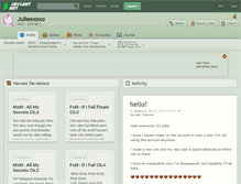 Tablet Screenshot of julieexoxo.deviantart.com