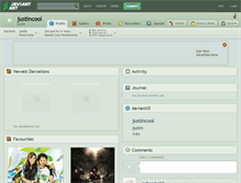 Tablet Screenshot of justincool.deviantart.com